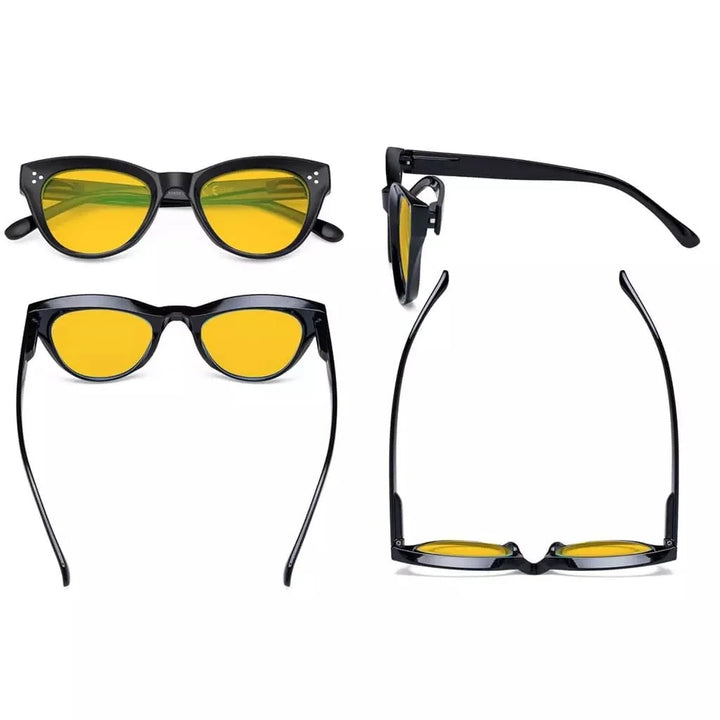 4 Pack Thicker Frame Blue Light Blocking Reading Glasses HP9108