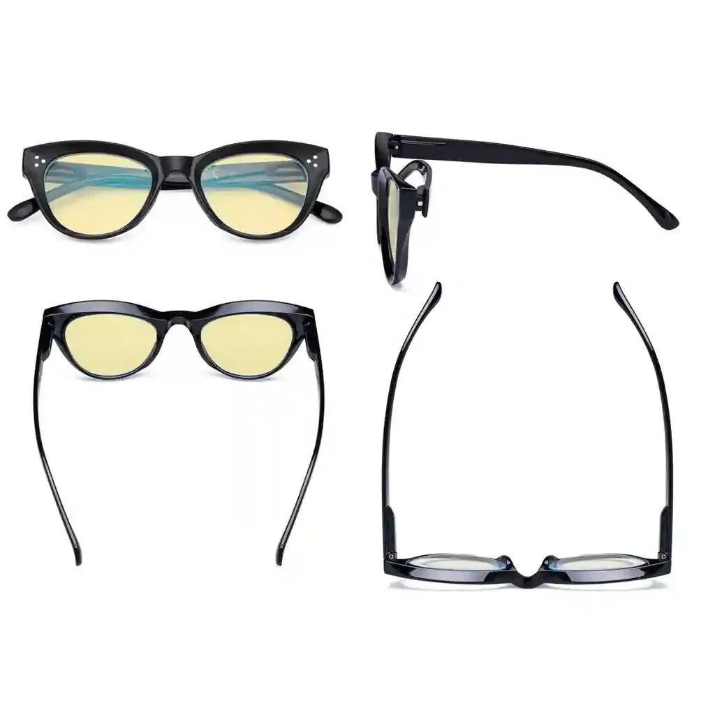 4 Pack Thicker Frame Cat-eye Blue Light Blocking Readers TM9108