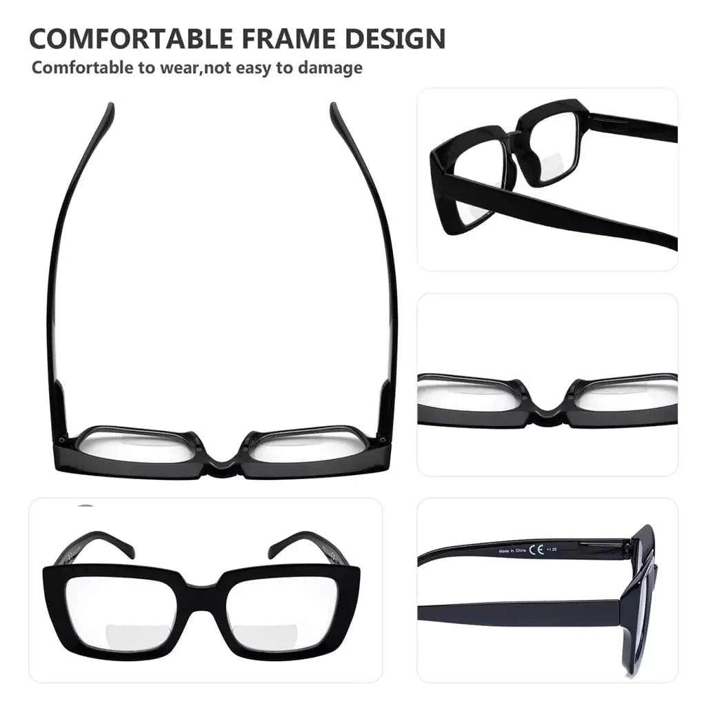 4 Pack Thicker Frame Design Bifocal Reading Glasses BR9107