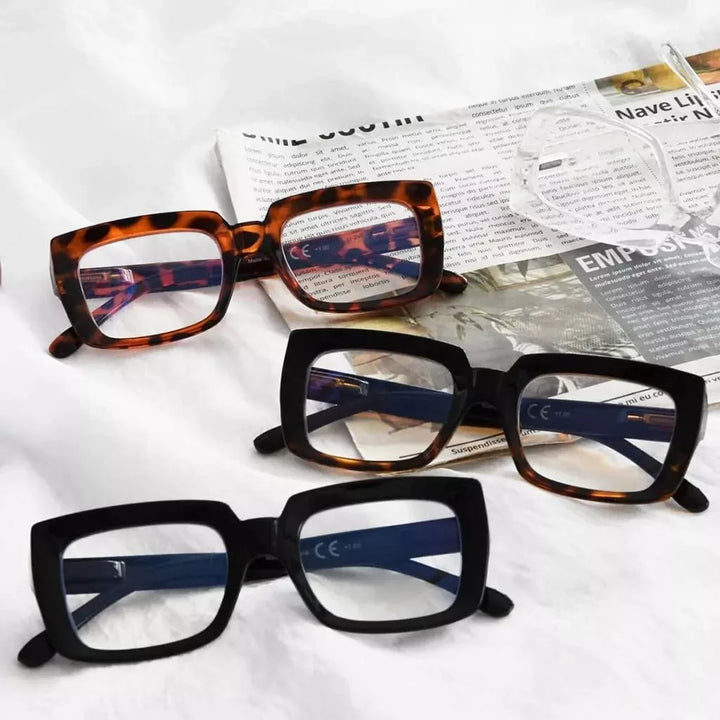4 Pack Thicker Frame Design Blue Light Filter Reading Glasses UVR9107