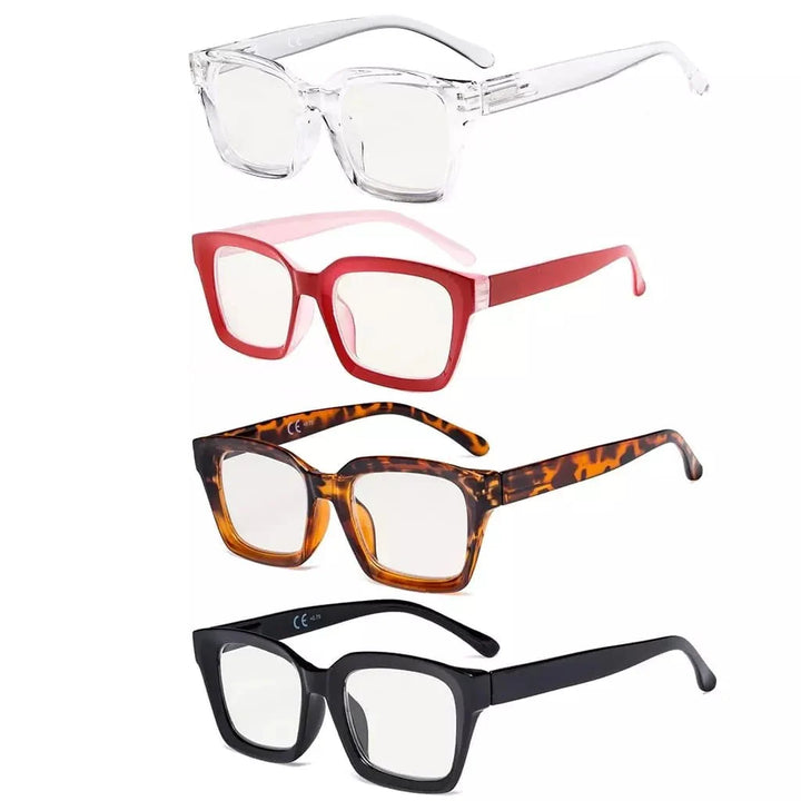 4 Pack Thicker Frame Progressive Multifocus Readers M9106