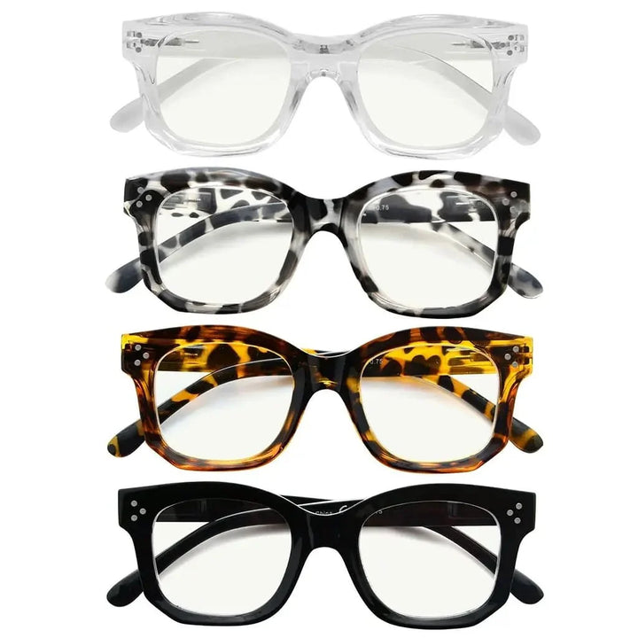4 Pack Thicker Frame Progressive Multifocus Reading Glasses M2002