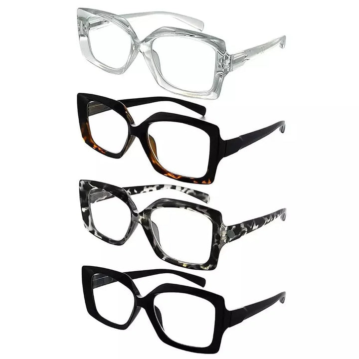 4 Pack Thicker Frame Reading Glasses R2010