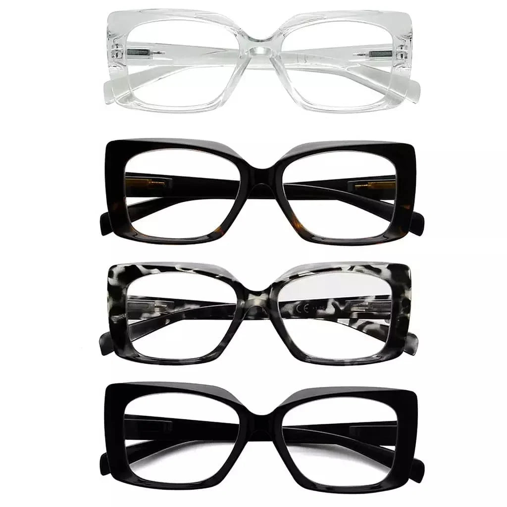 4 Pack Thicker Frame Reading Glasses R2010