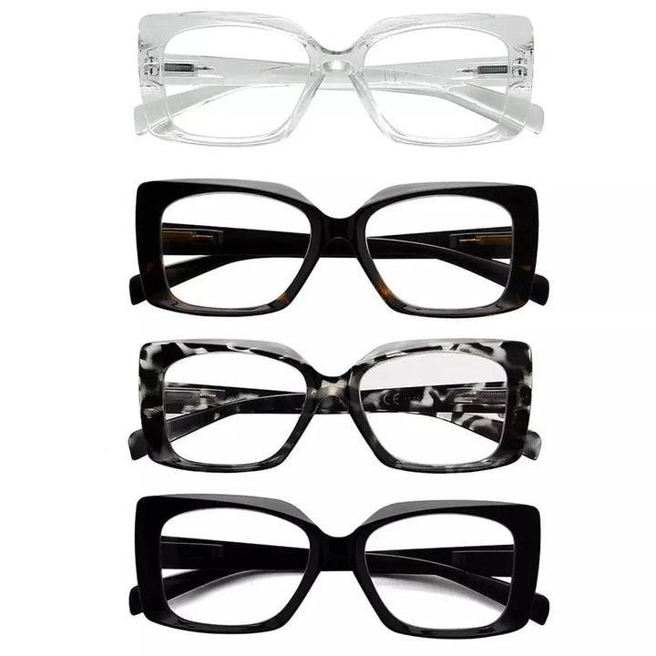 4 Pack Thicker Frame Reading Glasses R2010