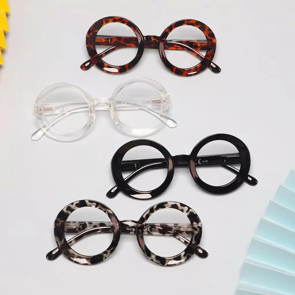 4 Pack Thicker Frame Round Bifocal Reading Glasses SG9109TMP