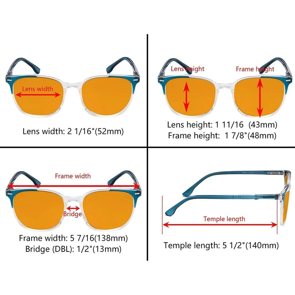 4 Pack Trendy Blue Light Blocking Glasses DS9001C