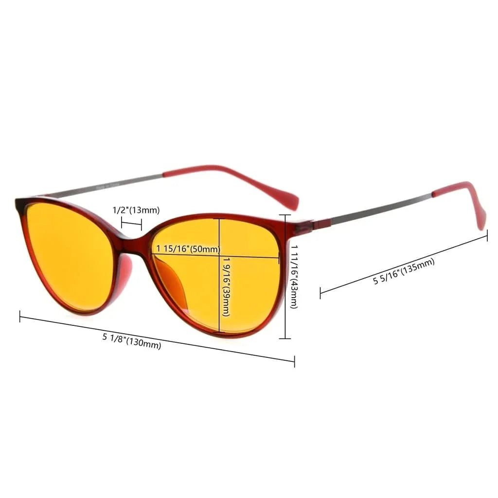 4 Pack Trendy Cat-eye Blue Light Blocking Reading Glasses DSDT1785