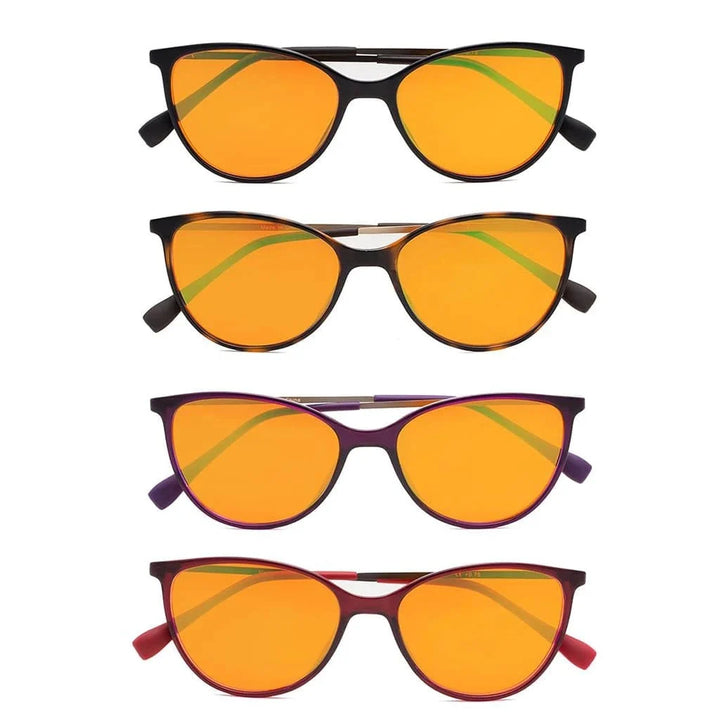 4 Pack Trendy Cat-eye Blue Light Blocking Reading Glasses DSDT1785