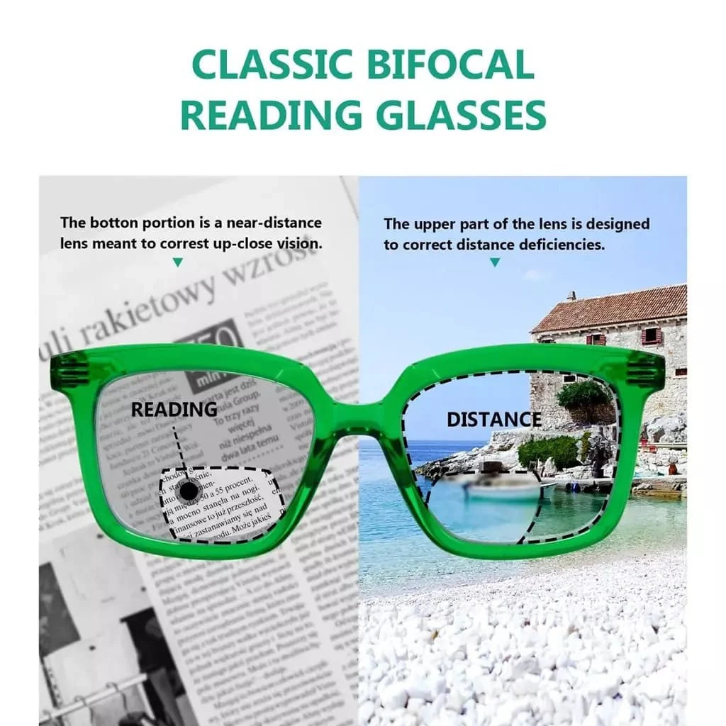 4 Pack Trendy Classic Bifocal Reading Glasses BR2108
