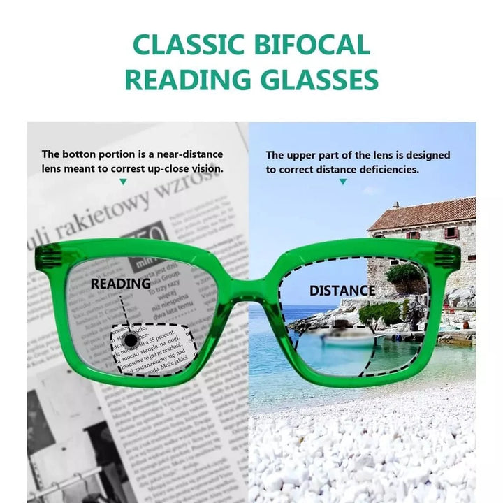 4 Pack Trendy Classic Bifocal Reading Glasses BR2108