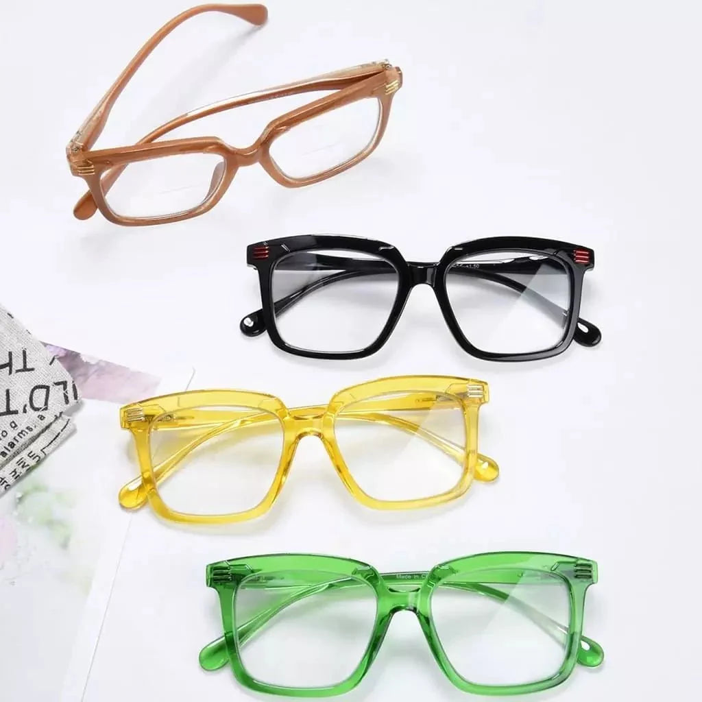 4 Pack Trendy Classic Bifocal Reading Glasses BR2108