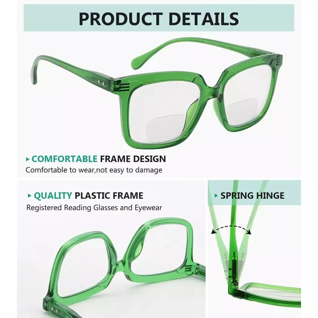 4 Pack Trendy Classic Bifocal Reading Glasses BR2108