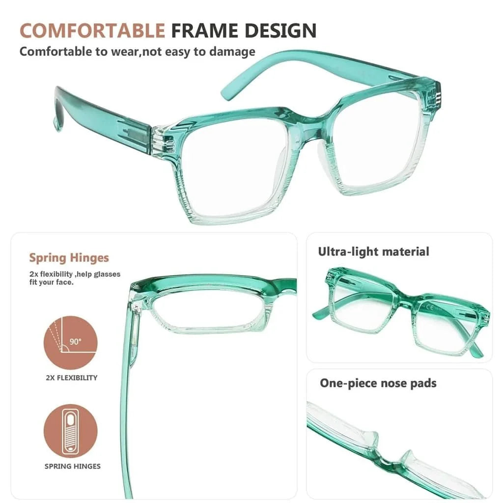 4 Pack Trendy Reading Glasses R2024