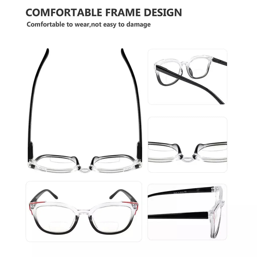 4 Pack Two Tone Bifocal Reading Glasses BR2114
