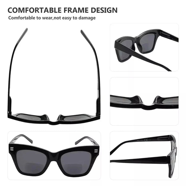 4 Pack Vintage Bifocal Reading Sunglasses Thick Frame Readers SBR2111