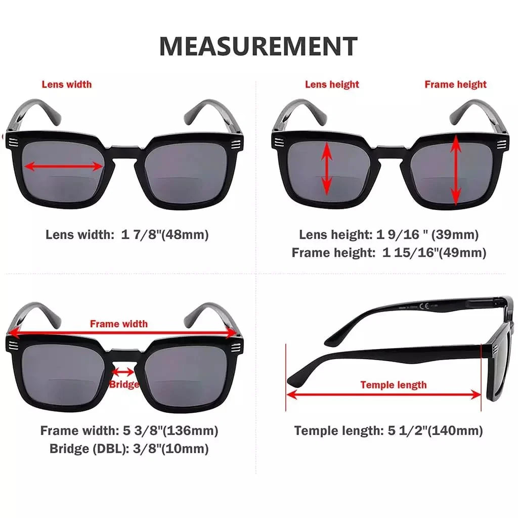 4 Pack Vintage Bifocal Sunglasses Reading Glasses SBR2104
