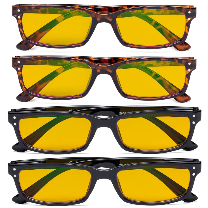 4 Pack Blue Light Blocking Reading Glasses HP103