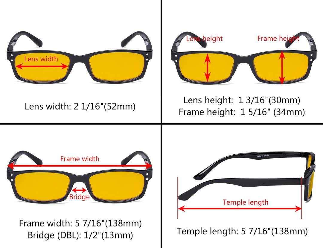 4 Pack Blue Light Blocking Reading Glasses HP103