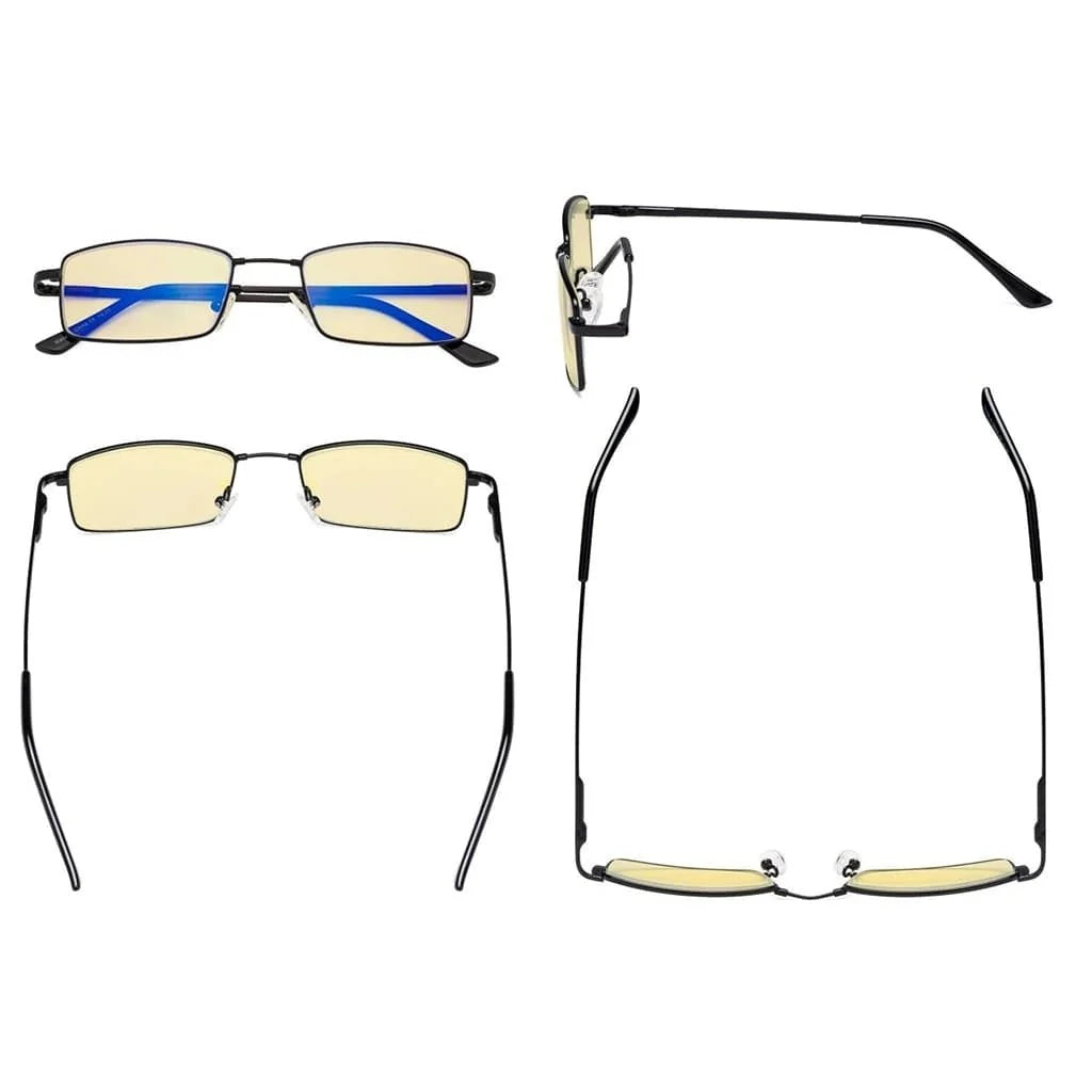 4 Pack Vintage Blue Light Blocking Reading Glasses TMCG1709