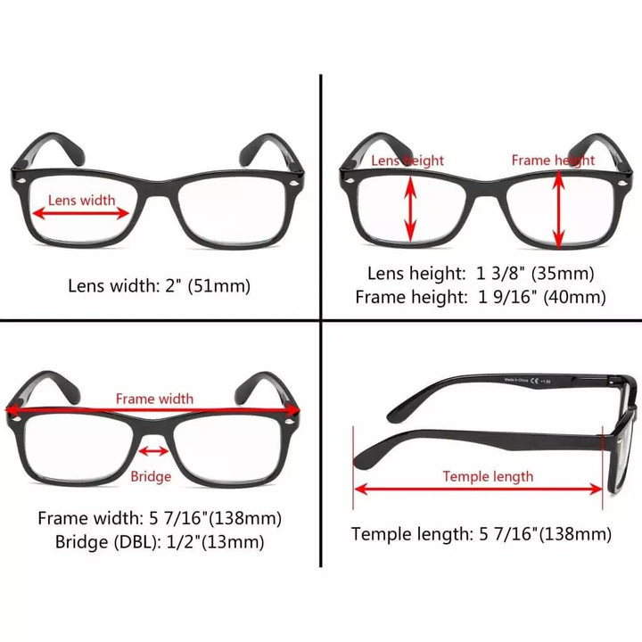 4 Pack Vintage Reading Glasses R075