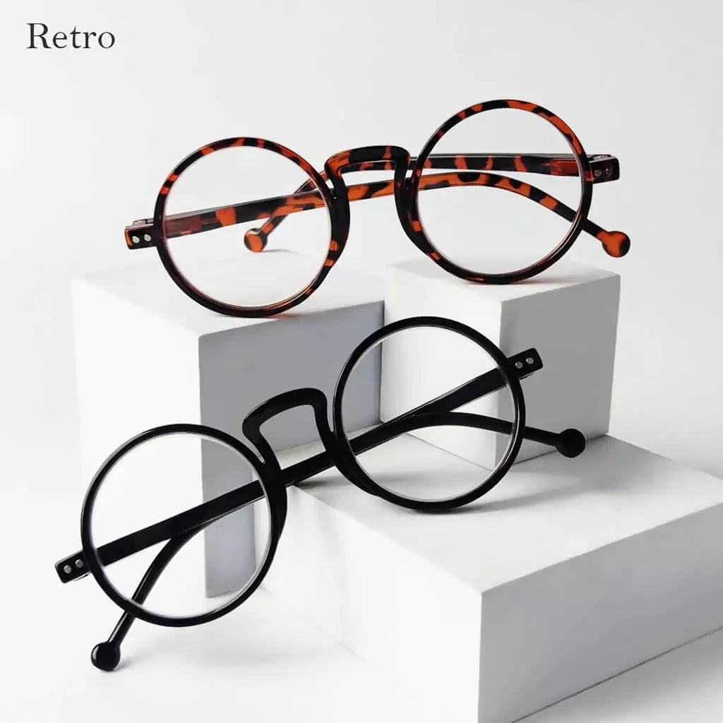 4 Pack Vintage Round Reading Glasses Retro Readers R2140
