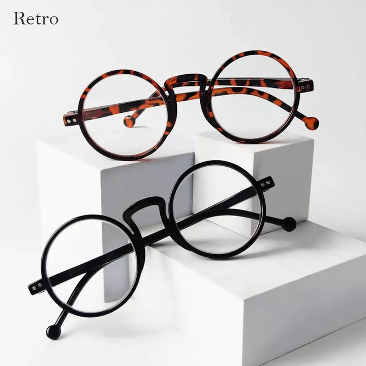4 Pack Vintage Round Reading Glasses Retro Readers R2140