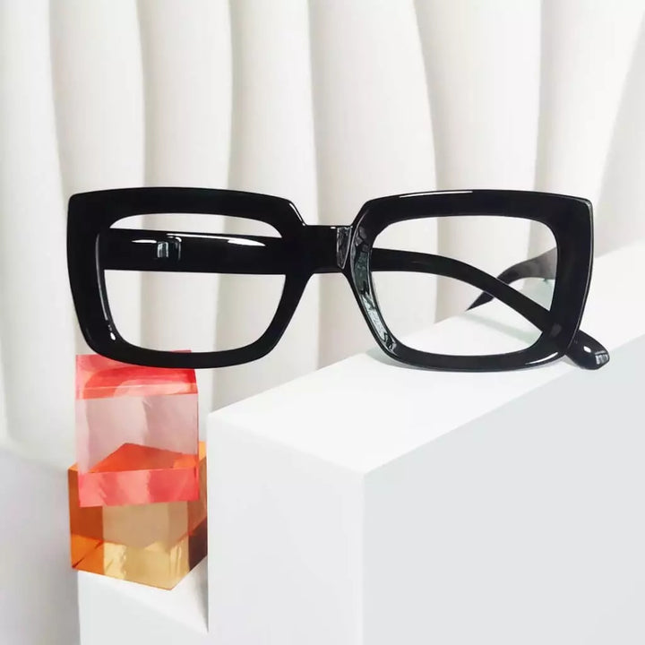 Thicker Frame Square Reading Glasses R9107-1