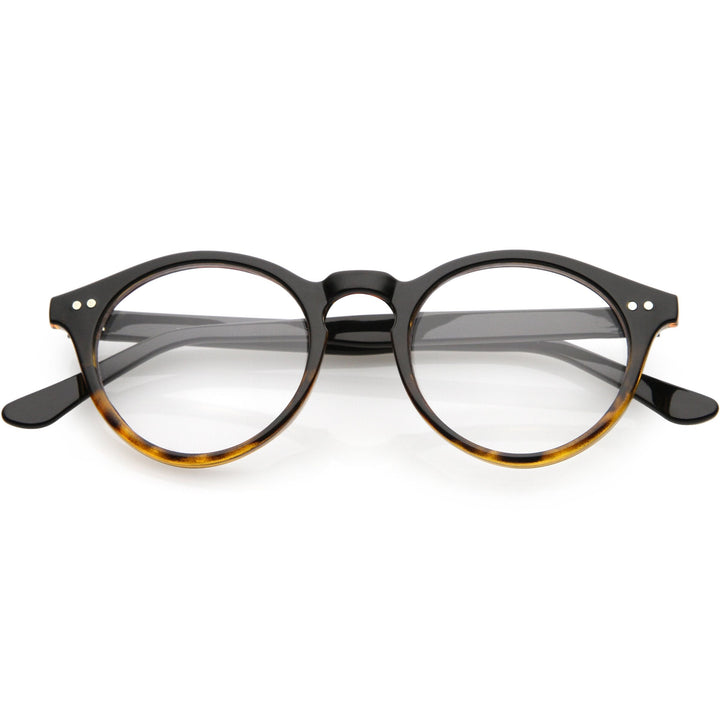 Vintage European Clear Lens Small Round Glasses 8403
