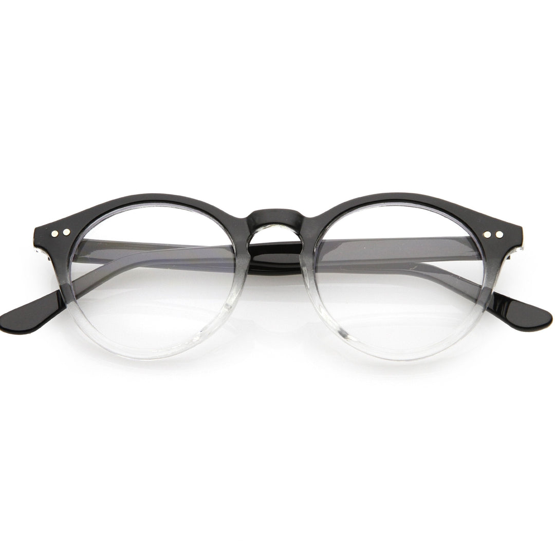 Vintage European Clear Lens Small Round Glasses 8403
