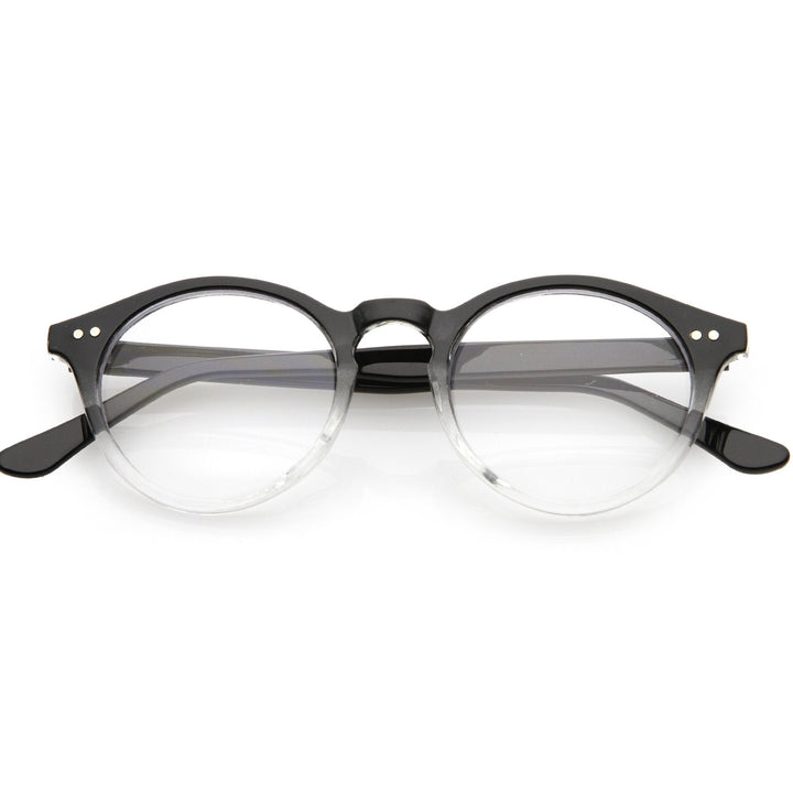 Vintage European Clear Lens Small Round Glasses 8403