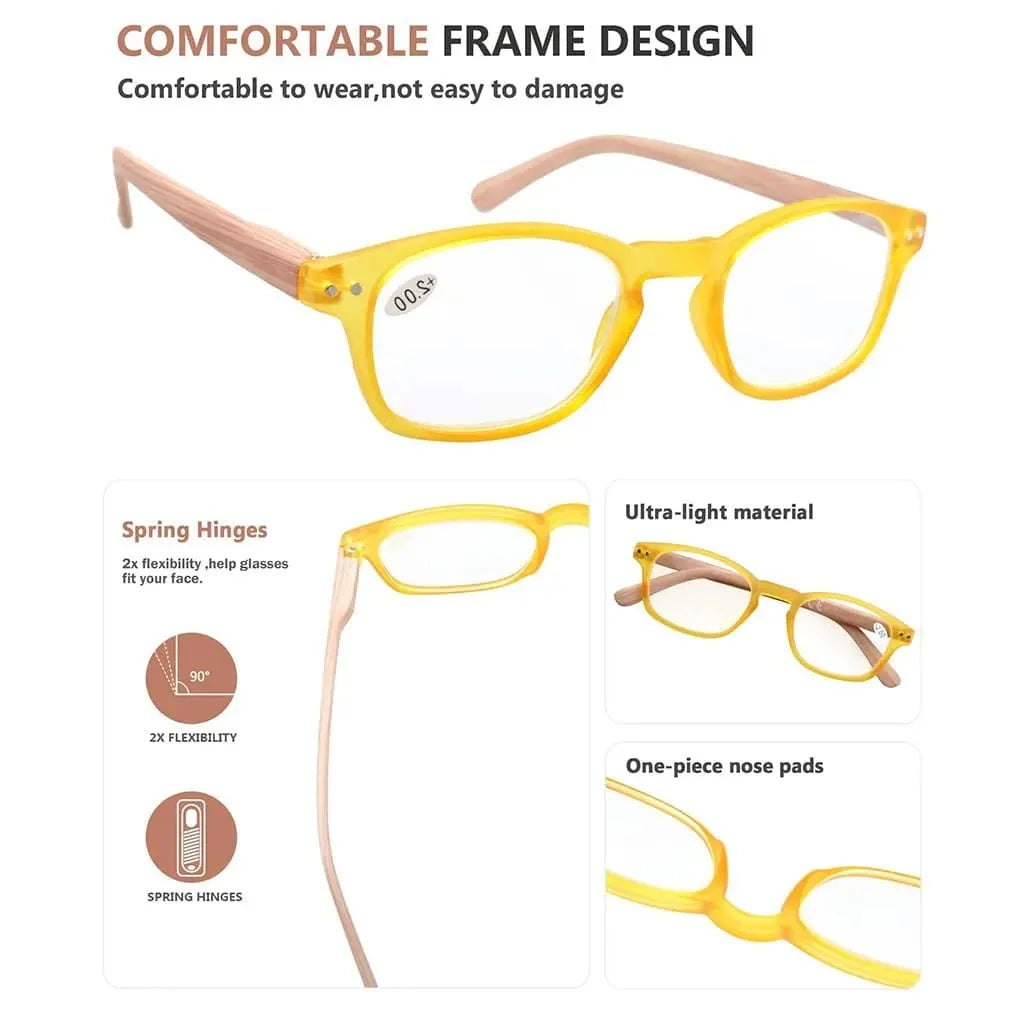 5 Pack Bamboo Pattern Reading Glasses R034