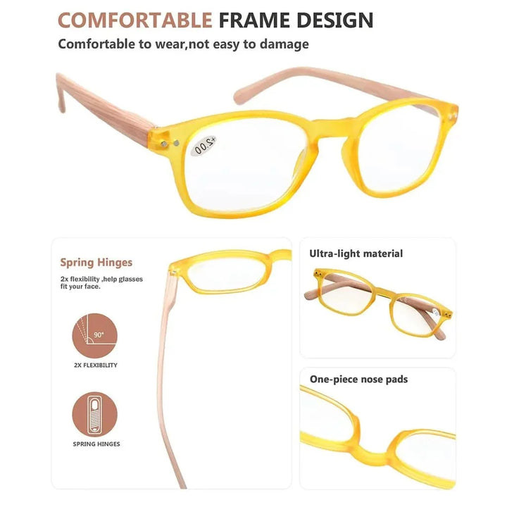 5 Pack Bamboo Pattern Reading Glasses R034