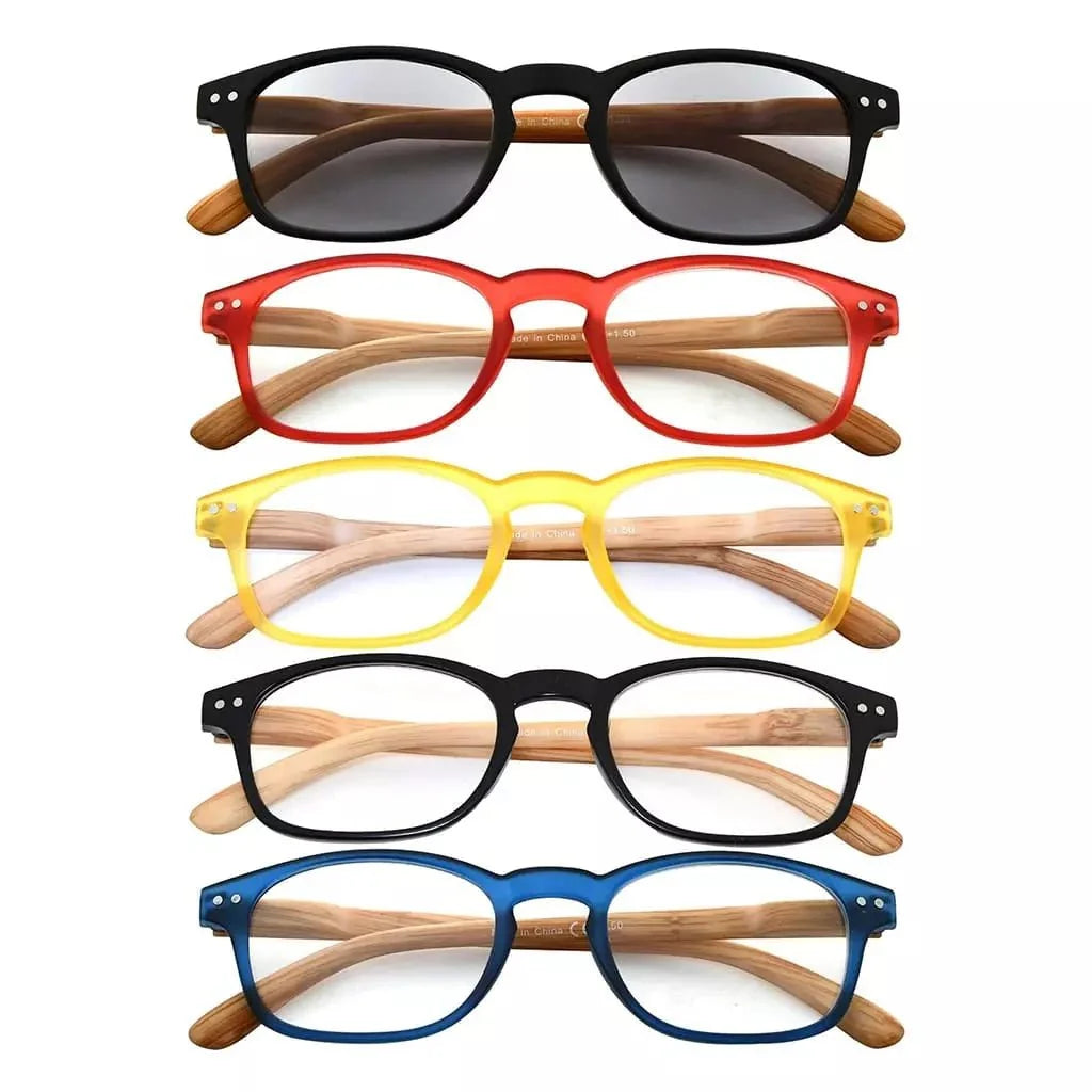 5 Pack Bamboo Pattern Reading Glasses R034