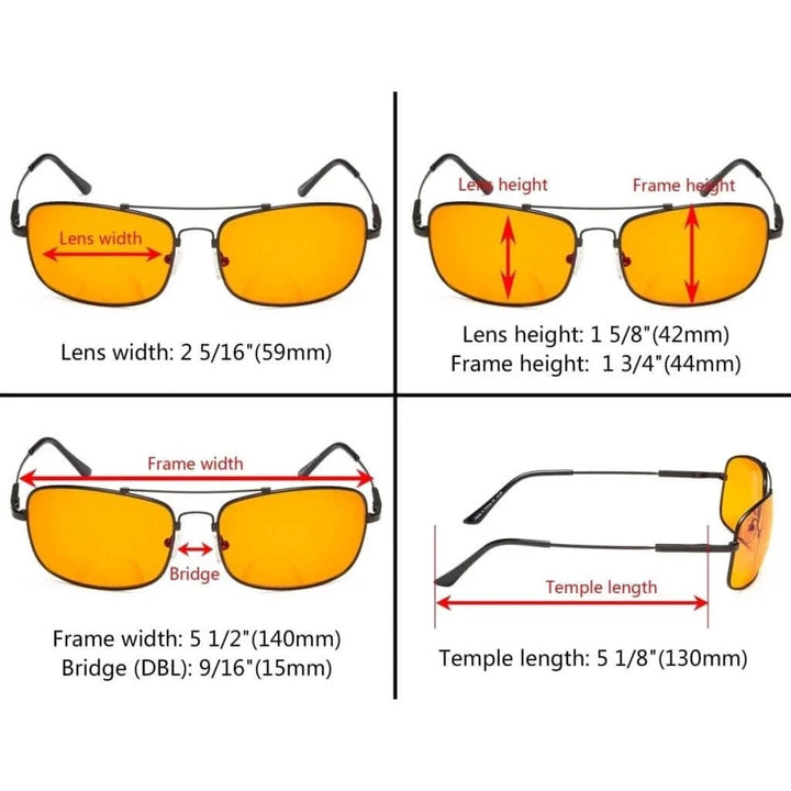5 Pack Blue Light Blocking Bifocal Readers DSSG1805