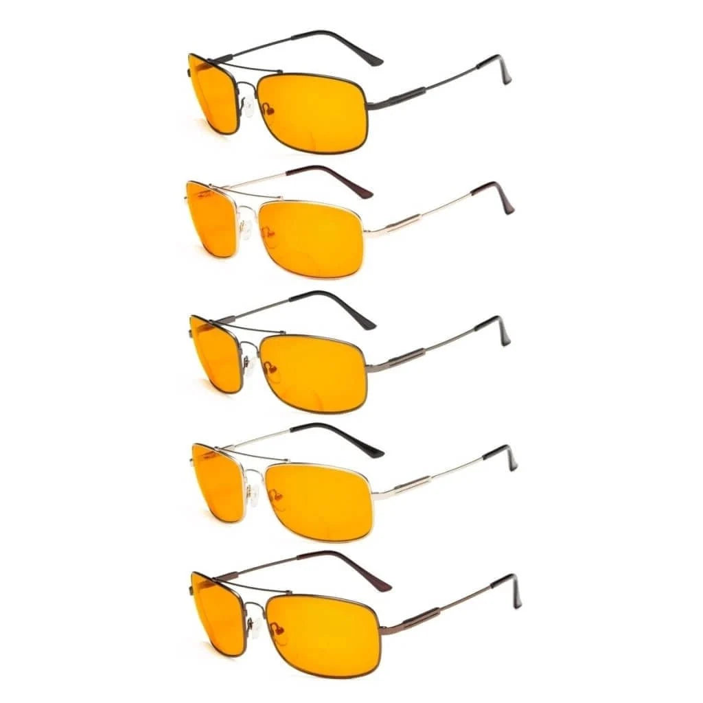 5 Pack Blue Light Blocking Bifocal Readers DSSG1805