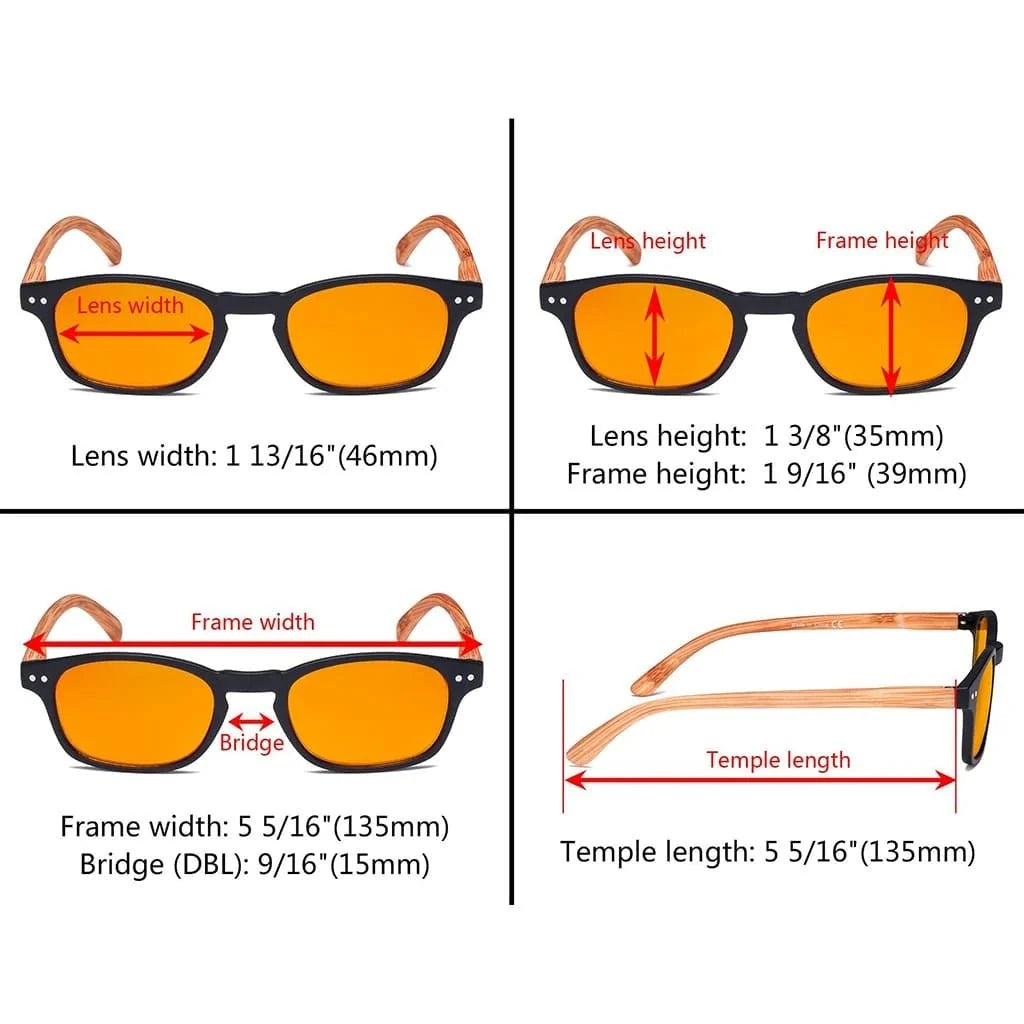5 Pack Blue Light Blocking Glasses Orange Tinted Lens DS034