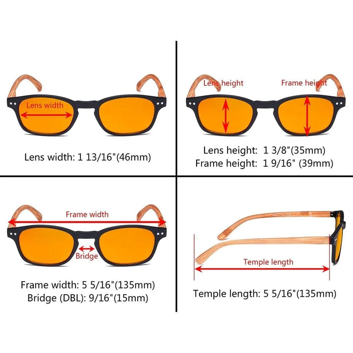 5 Pack Blue Light Blocking Glasses Orange Tinted Lens DS034