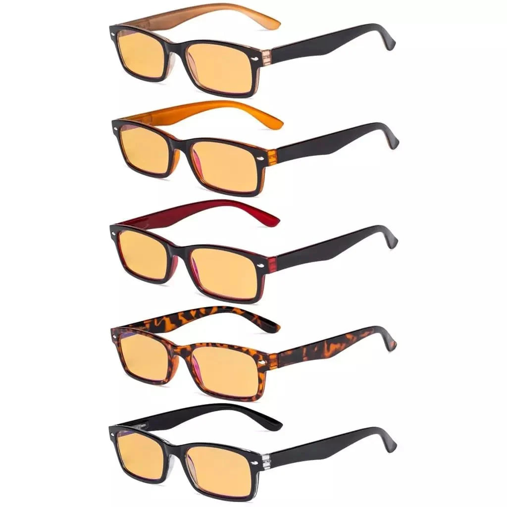 5 Pack Blue Light Blocking Reading Glasses HP055