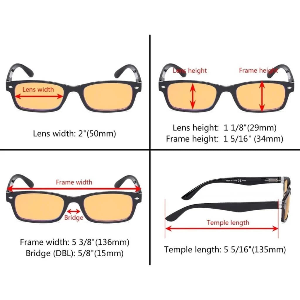 5 Pack Blue Light Blocking Reading Glasses HP055