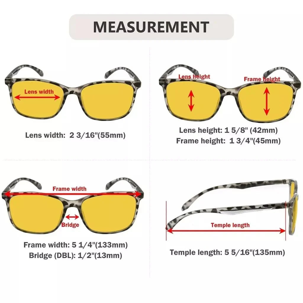 5 Pack Blue Light Blocking Reading Glasses HP9113