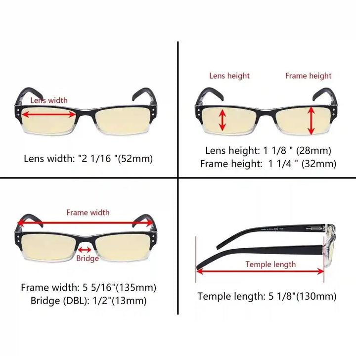 5 Pack Blue Light Blocking Reading Glasses TMCG012