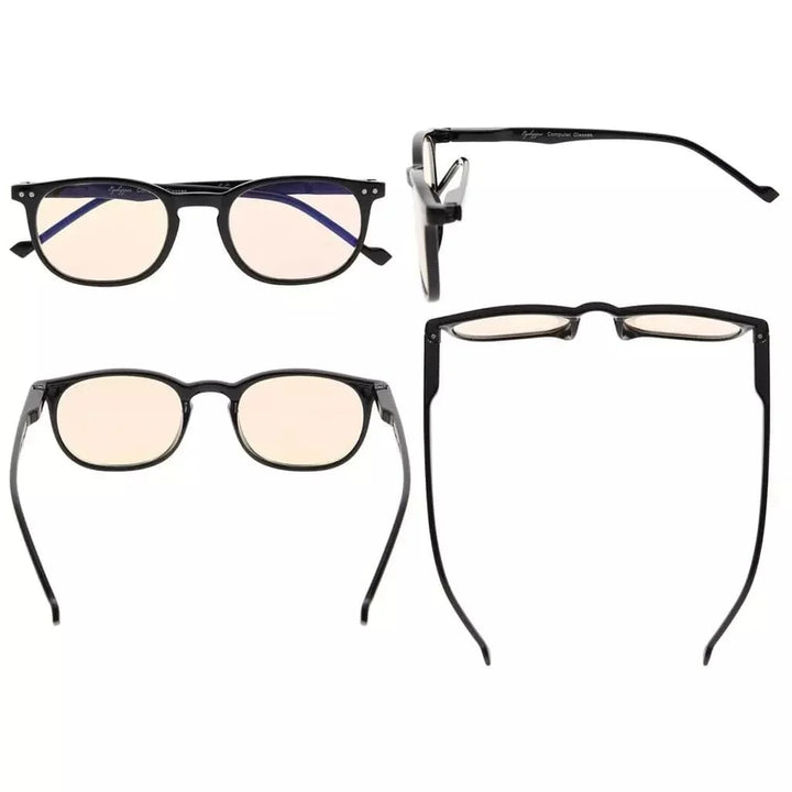 5 Pack Blue Light Blocking Reading Glasses Vintage Oval Readers CG065