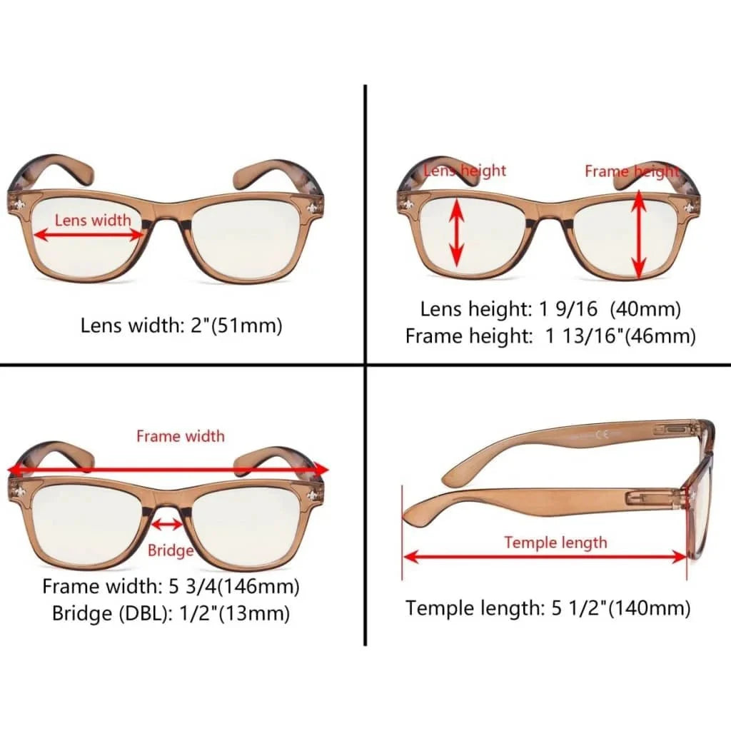 5 Pack Blue Light Filter Eyeglasses UVRS027