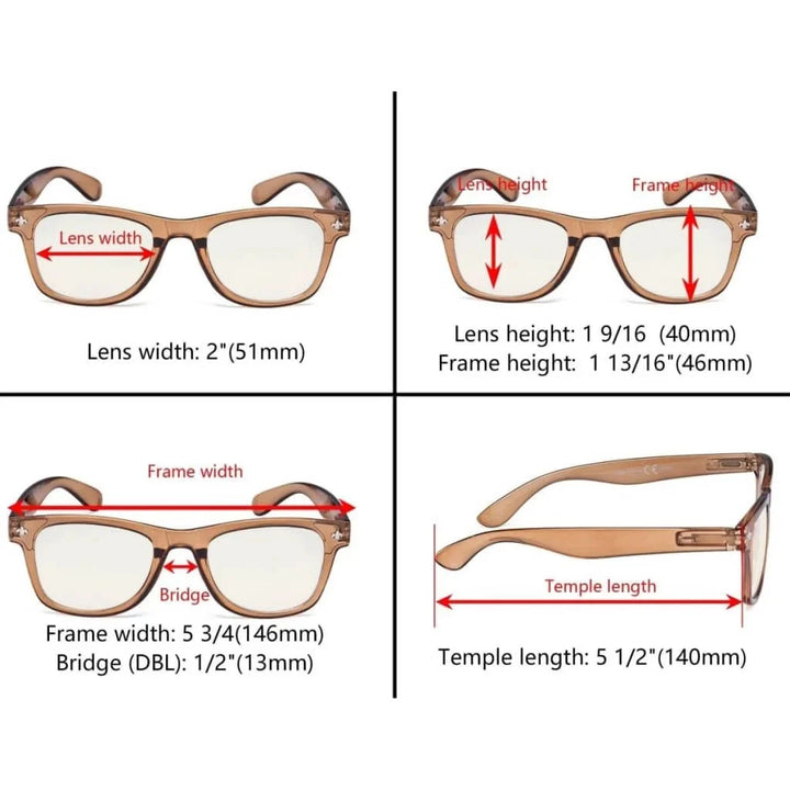 5 Pack Blue Light Filter Eyeglasses UVRS027