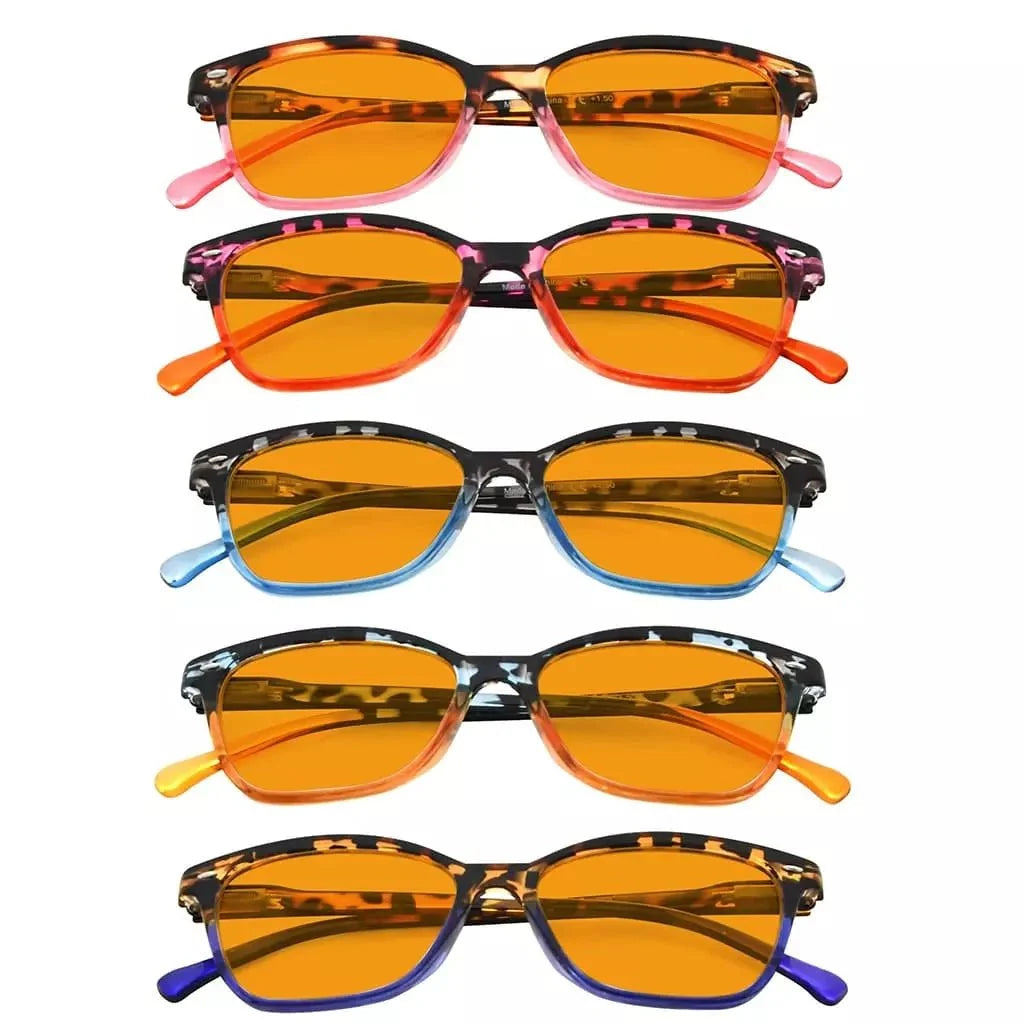 5 Pack Cat-eye Blue Light Blocking Reading Glasses DS9111