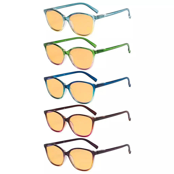 5 Pack Cat-eye Blue Light Blocking Reading Glasses HPFH2