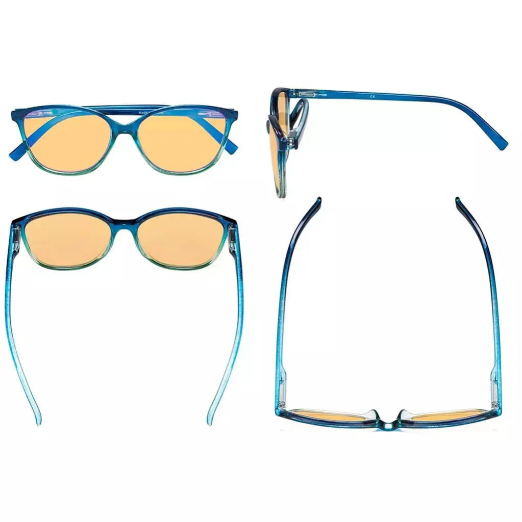 5 Pack Cat-eye Blue Light Blocking Reading Glasses HPFH2