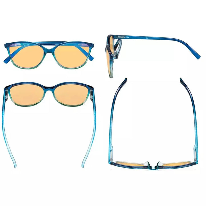 5 Pack Cat-eye Blue Light Blocking Reading Glasses HPFH2