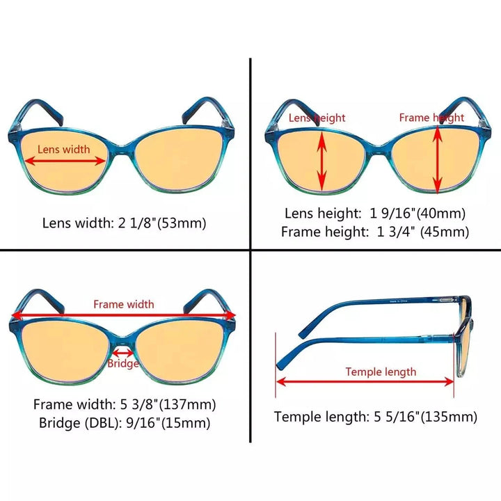 5 Pack Cat-eye Blue Light Blocking Reading Glasses HPFH2